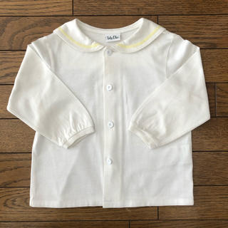 ベビーディオール(baby Dior)のbaby Dior セーラーカラーシャツ　白　80サイズ(シャツ/カットソー)