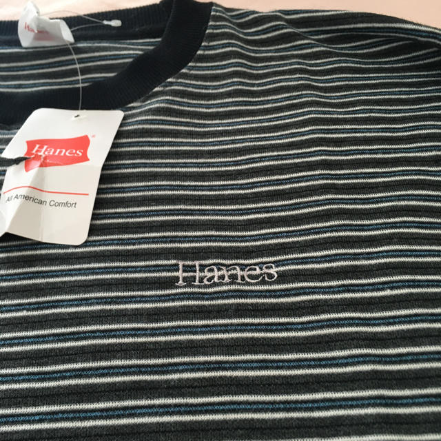 Hanes(ヘインズ)のボーダー　カットソー　ヘインズ メンズのトップス(Tシャツ/カットソー(七分/長袖))の商品写真