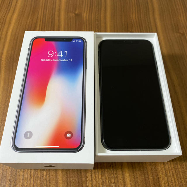 iPhoneX 256GB スペースグレイ美品 SIMフリー-