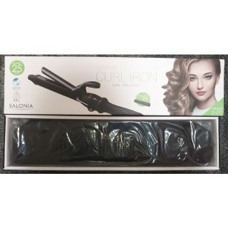 【新品未使用】SALONIA カールアイロン25㎜ 海外対応(ヘアアイロン)