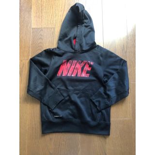 ナイキ(NIKE)のナイキ パーカー 130 ブラック×レッド(Tシャツ/カットソー)