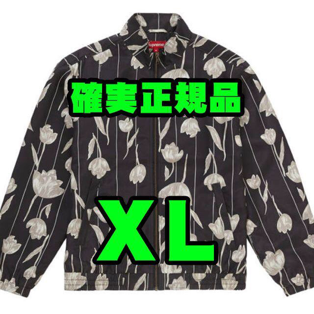 黒 XL Supreme Floral Silk Track Jacket