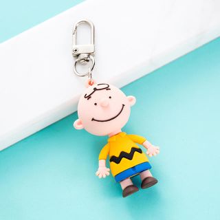 スヌーピー(SNOOPY)のチャーリーブラウン スヌーピー❤️キーホルダー チャーム 立体 フィギュア(キャラクターグッズ)