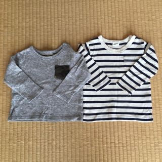 ユニクロ(UNIQLO)のトップス80 2枚セット(シャツ/カットソー)