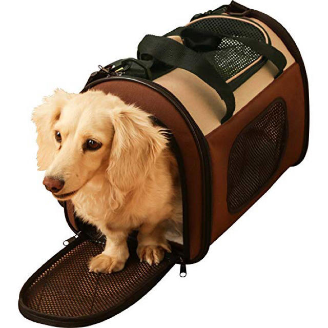アイリスオーヤマ(アイリスオーヤマ)の折りたたみ ソフトキャリーバッグ Sサイズ ブラウン その他のペット用品(犬)の商品写真