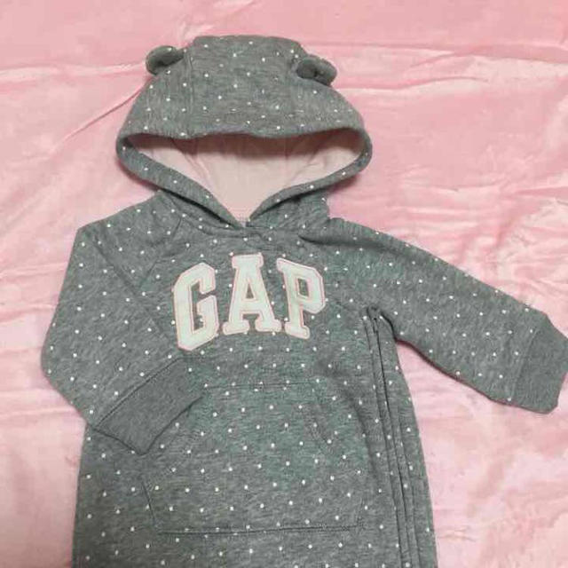 babyGAP(ベビーギャップ)のギャップ♡クマ耳 カバーオール キッズ/ベビー/マタニティのベビー服(~85cm)(ロンパース)の商品写真