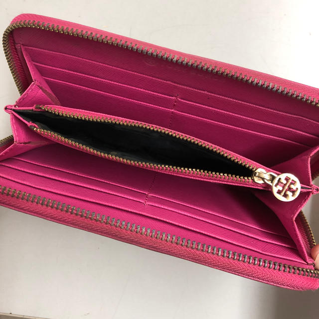 Tory Burch - トリーバーチ 長財布 財布 ピンク ロゴ ラウンド