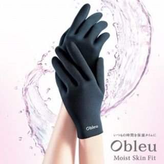 Obleu 手袋 ◆ Moist skin fit ブラック ネイル ハンドケア(ネイルケア)