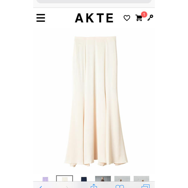 AKTE サテンロングフレアスカート 新品未使用