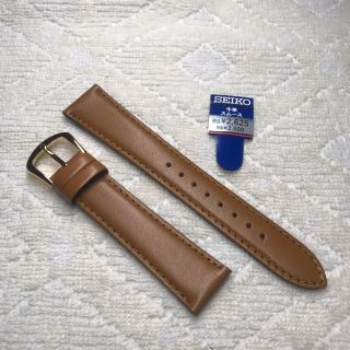 セイコー(SEIKO)のSEIKO牛革スムース 茶色 18ミリ(レザーベルト)