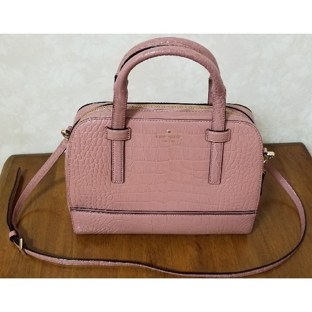 kate spade　クロコダイル調　2wayバッグ　美品！