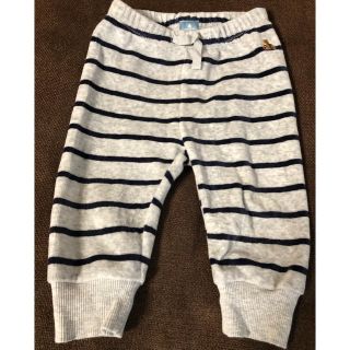 ベビーギャップ(babyGAP)の★ベビーキャップ ボーダー柄ベロア素材パンツ 70★(パンツ)