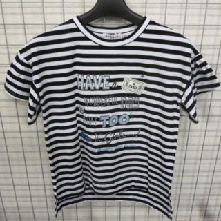 ブルークロス(bluecross)のブルークロス　半袖Tシャツ　白黒ボーダー　150ｃｍ　女の子　未使用品(Tシャツ/カットソー)