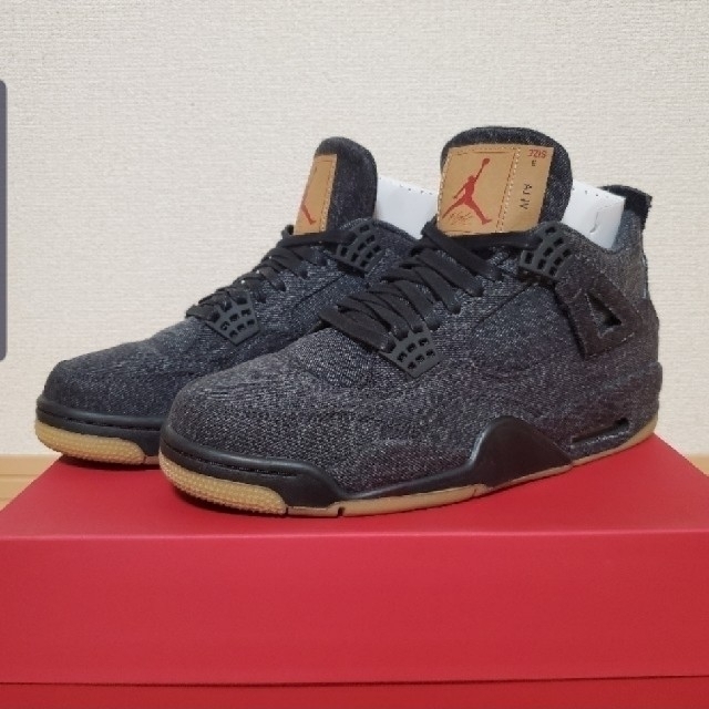 確実正規品！AIR JORDAN4 LEVI'S ブラックデニム　27cm