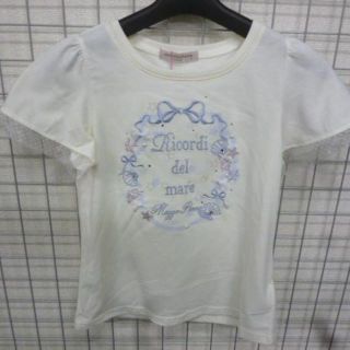 メゾピアノジュニア(mezzo piano junior)のメゾピアノ　半袖Tシャツ　白　150ｃｍ　女の子　未使用品(Tシャツ/カットソー)