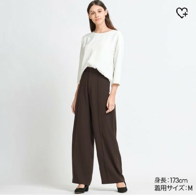 専用★完売品★二枚おまとめ★ハイウエストドレープワイドストレートパンツ(丈長め)カジュアルパンツ