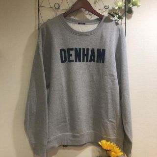 DENHAMロゴ デンハム スウェット トレーナー グレー 店名 デンハム トレーナー スウェット