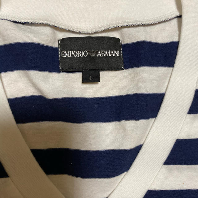 Emporio Armani(エンポリオアルマーニ)のエンポリオアルマーニ EMPORIO ARMANI  ボーダーTシャツ L 新品 メンズのトップス(Tシャツ/カットソー(半袖/袖なし))の商品写真