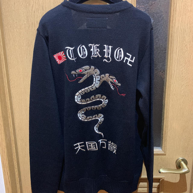 セール ワコマリア  WACKO MARIA 天国東京 刺繍 カーディガン