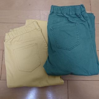 ユニクロ(UNIQLO)の専用出品カーキのみ☆UNIQLO キッズ160 カーキとイエロー 2枚セット(パンツ/スパッツ)