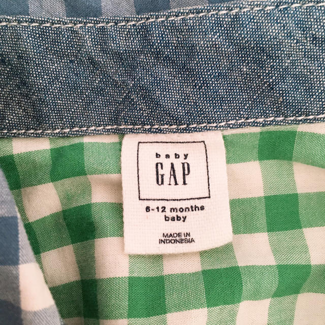 babyGAP(ベビーギャップ)のGAP チェック柄シャツ ロンパース キッズ/ベビー/マタニティのベビー服(~85cm)(ロンパース)の商品写真