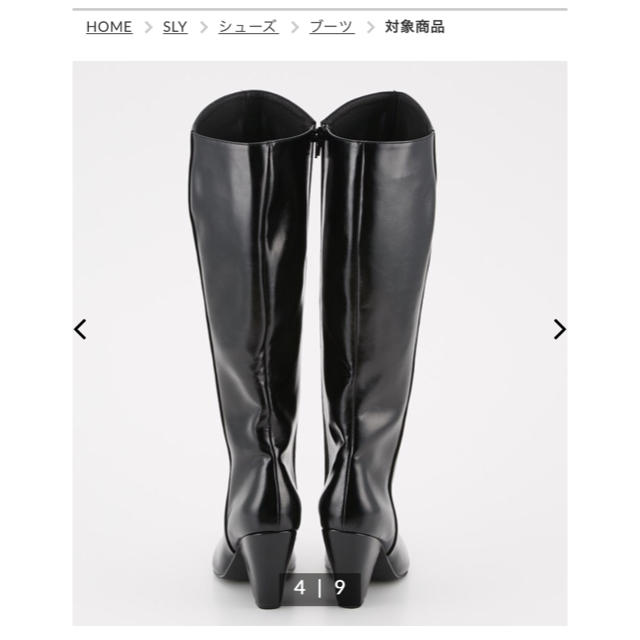 SLY(スライ)の本日限り！SLY POINTED MIDI BOOTS 新品未使用 レディースの靴/シューズ(ブーツ)の商品写真