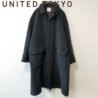 ユナイテッドアローズ(UNITED ARROWS)のUNITED TOKYO オーバーサイズ チェック柄 ウールコート(チェスターコート)