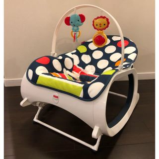 フィッシャープライス(Fisher-Price)の美品 fisher price ベビーベッド バウンサー 取説、専用箱有り(ベビーベッド)