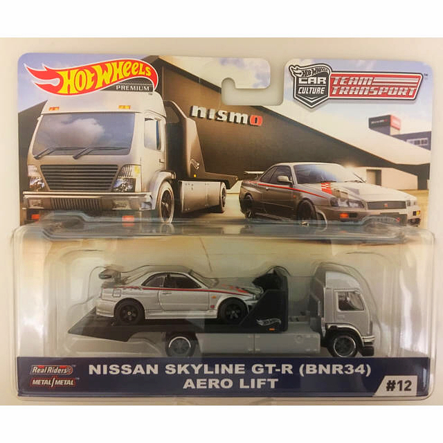 日産(ニッサン)のHW チームトランスポート スカイラインGT-R ＋ エアロリフト nismo エンタメ/ホビーのおもちゃ/ぬいぐるみ(ミニカー)の商品写真