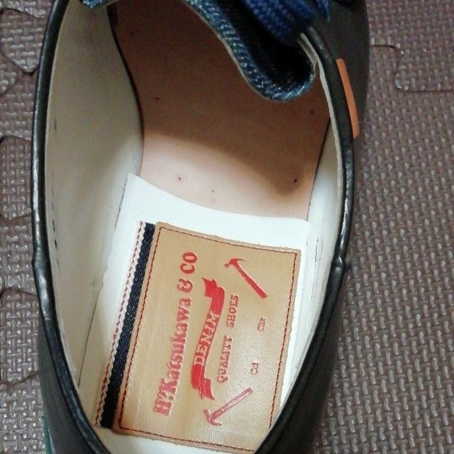 デニム使用 レザー チロリアンシューズ H.KATSUKAWA メンズの靴/シューズ(スリッポン/モカシン)の商品写真