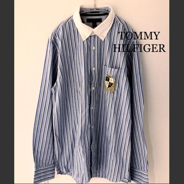 TOMMY HILFIGER(トミーヒルフィガー)のTOMMY HILFIGER ストライプシャツ Mサイズ トミーヒルフィガー メンズのトップス(シャツ)の商品写真