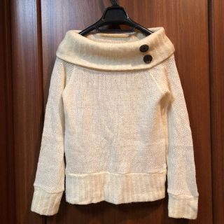 美品 オフタートルのキラキラオフホワイトセーター＊＊(ニット/セーター)