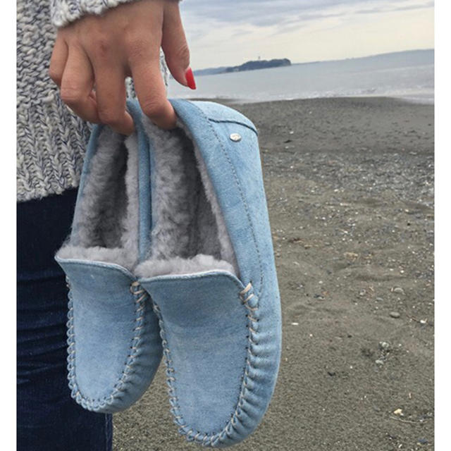 【同梱不可】 【新品未使用】EMU/エミュー/CAIRNS - EMU DENIM 8 スリッポン/モカシン