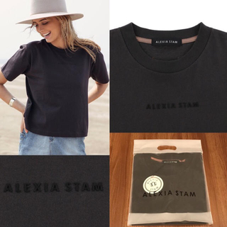 アリシアスタン(ALEXIA STAM)のアリシアスタン 3D Logo tee ロゴ Tシャツ 黒　新品未使用(Tシャツ(半袖/袖なし))