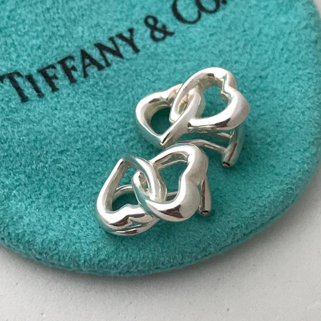 Tiffany ダブルオープンハート イヤリング 希少