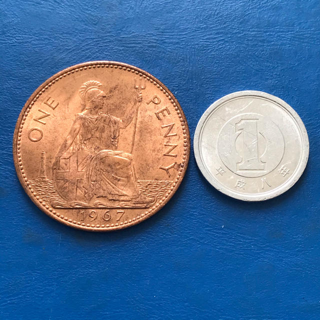 イギリスコイン 1ペニー銅貨 1967年の通販 by 浜名湖の主's shop｜ラクマ