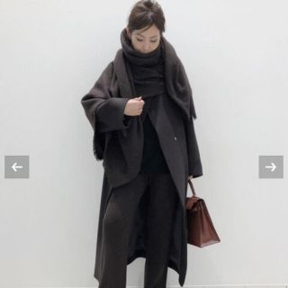 アパルトモンドゥーズィエムクラス(L'Appartement DEUXIEME CLASSE)のAPSTUDIO Over Sized LAMB Coat ブラウン　未使用(ロングコート)