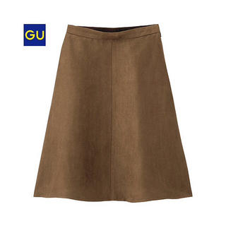 ジーユー(GU)のGU スウェードミディタッチスカート(ひざ丈スカート)