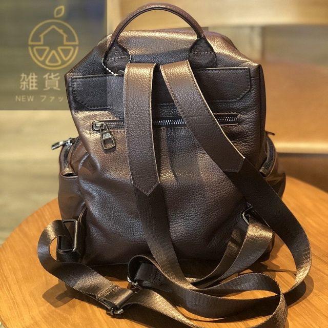 職人手縫い本革牛革リュックバッグ高品質旅行バッグカジュアルタイプ レディースのバッグ(リュック/バックパック)の商品写真