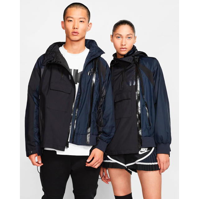 sacai(サカイ)の sacai  nike ダブルジップジャケット レディースのジャケット/アウター(ナイロンジャケット)の商品写真