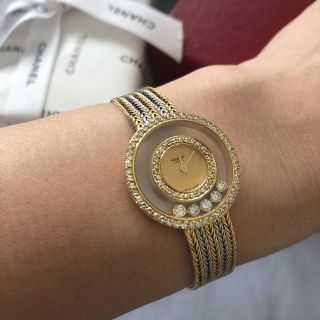 ショパール(Chopard)のショパール ハッピーダイヤモンド時計 純正(腕時計)