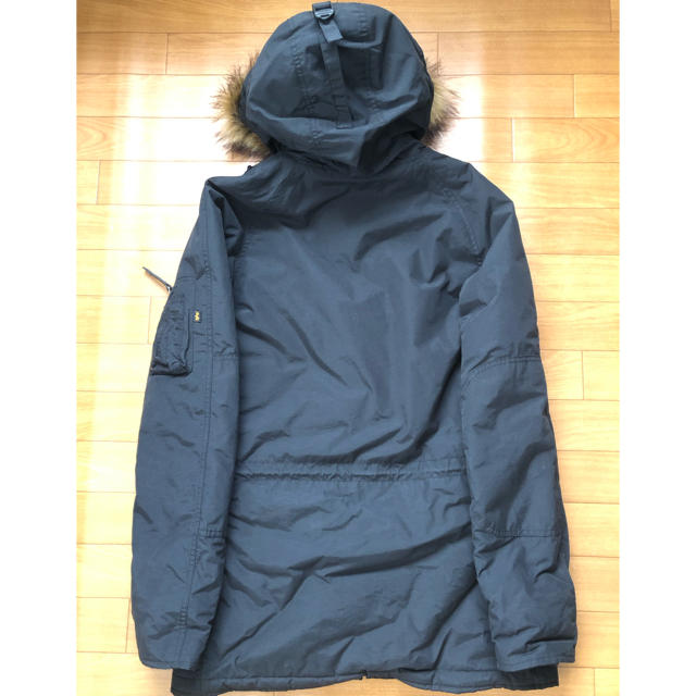 ALPHA INDUSTRIES(アルファインダストリーズ)のALPHA アルファ N-3B モッズコート ブラック メンズのジャケット/アウター(ダウンジャケット)の商品写真