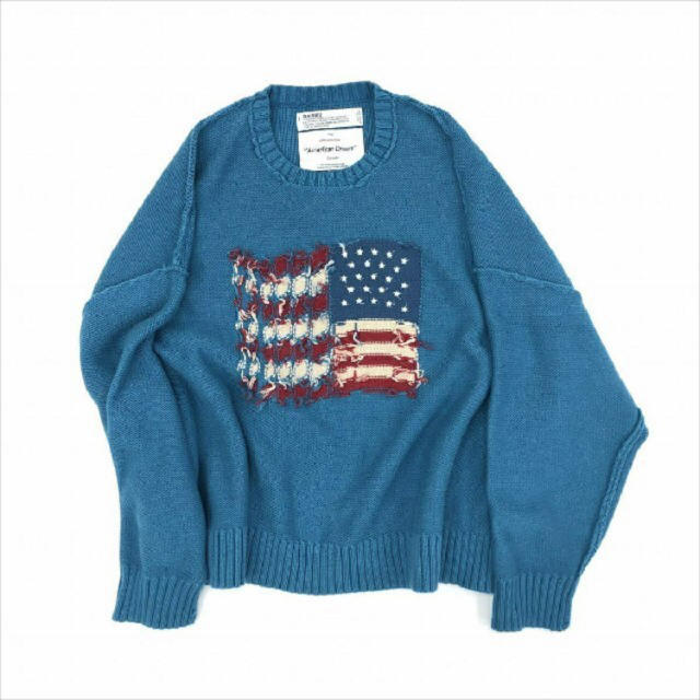 ニット/セーターDAIRIKU INSIDE OUT AMERICA KNIT GREEN