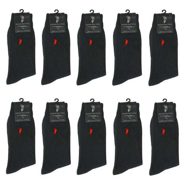 403.ウエスタンポロ 靴下ソックス ネイビー10足セット 25cm~27cm メンズのレッグウェア(ソックス)の商品写真