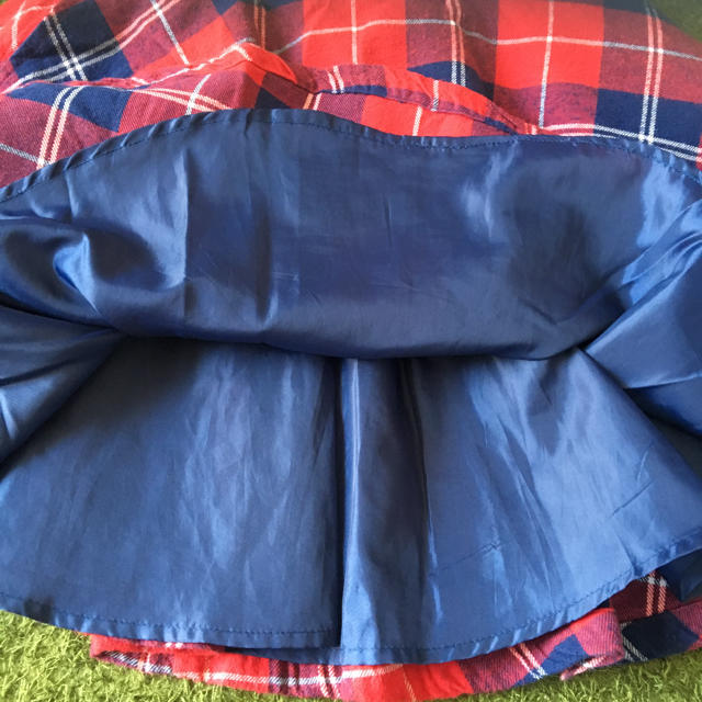 WEGO(ウィゴー)のwego フリーサイズ 赤 チェック スカート フレア ミニ レディースのスカート(ミニスカート)の商品写真