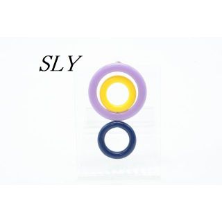 スライ(SLY)の【R903】SLY スライ フープ ロング ピアス 片耳 大振り カラフル(ピアス)