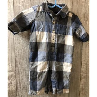 ベビーギャップ(babyGAP)のロンパース チェック 長袖 60 70(ロンパース)