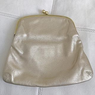 コーチ(COACH)のcoach ゴールド　クラッチバッグ　がま口　革　コーチ　(クラッチバッグ)