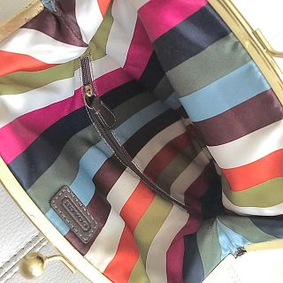 COACH - coach ゴールド クラッチバッグ がま口 革 コーチ の通販 by