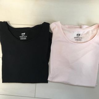 エイチアンドエム(H&M)のＨ＆Ｍ Uネック半袖Tシャツ 2枚セット ［未使用］(Tシャツ/カットソー)